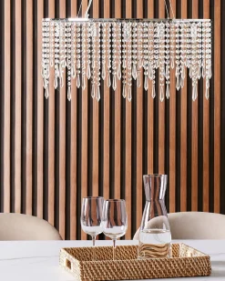 Lampadario CALVELLE Cristallo Argento