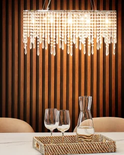 Lampadario CALVELLE Cristallo Argento