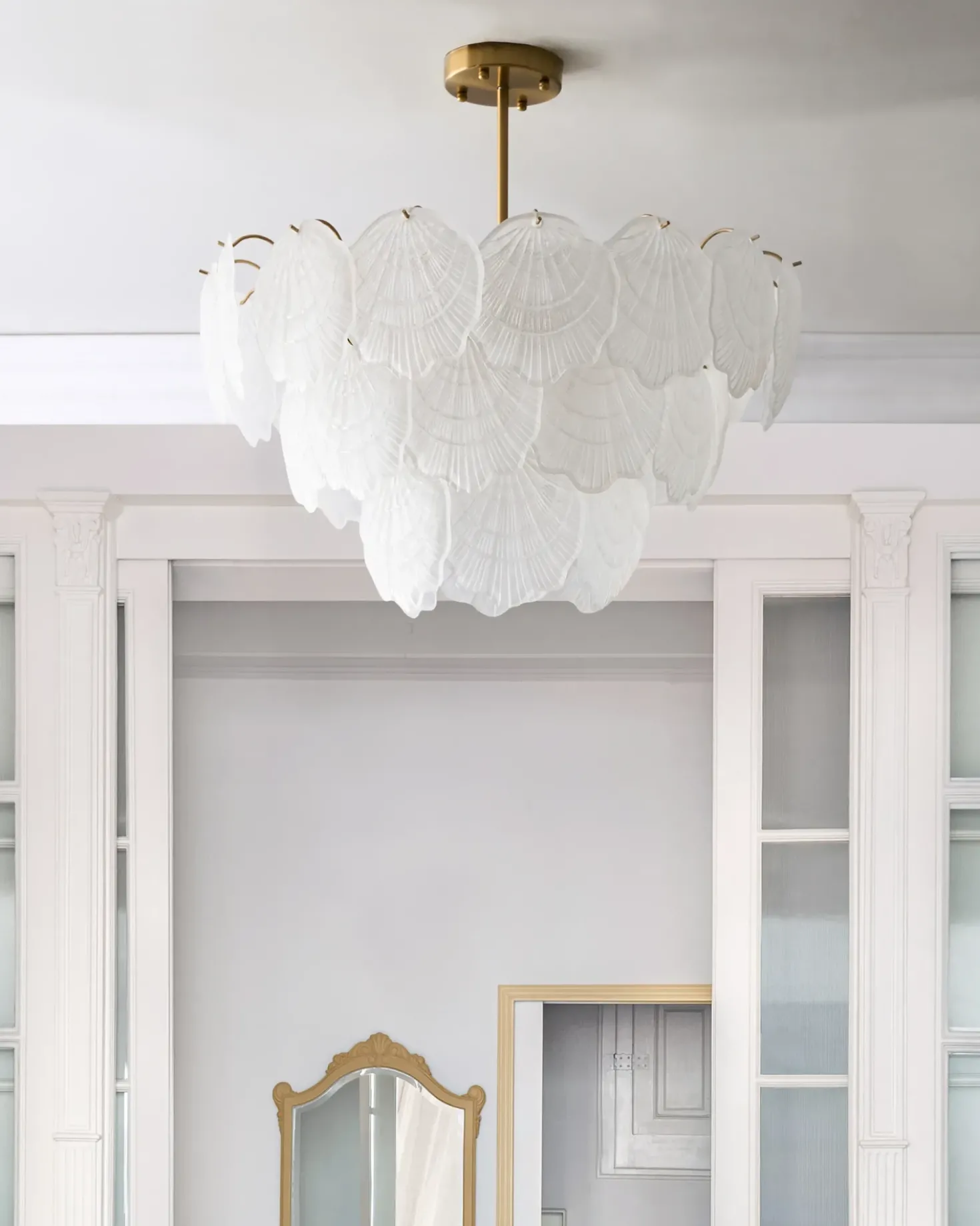 Lampadario CAPLINA Vetro Ottone