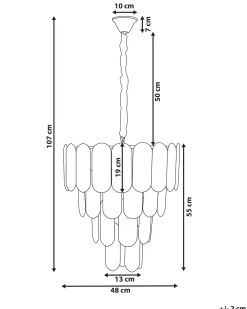 Lampadario CARAVELI Vetro Ottone