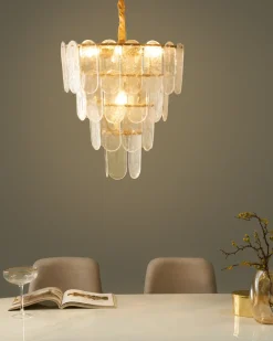 Lampadario CARAVELI Vetro Ottone