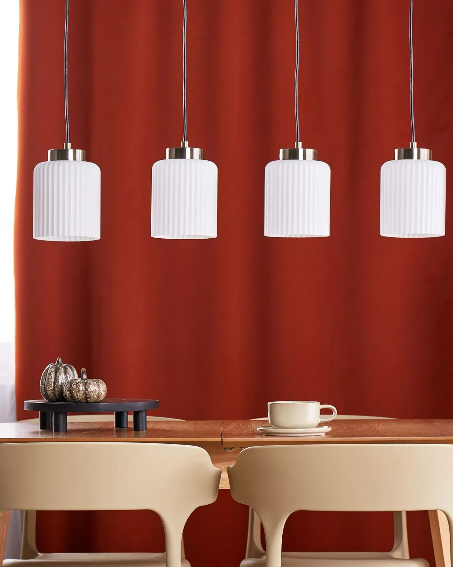 Lampadario CAUDELO Metallo Nero/Bianco