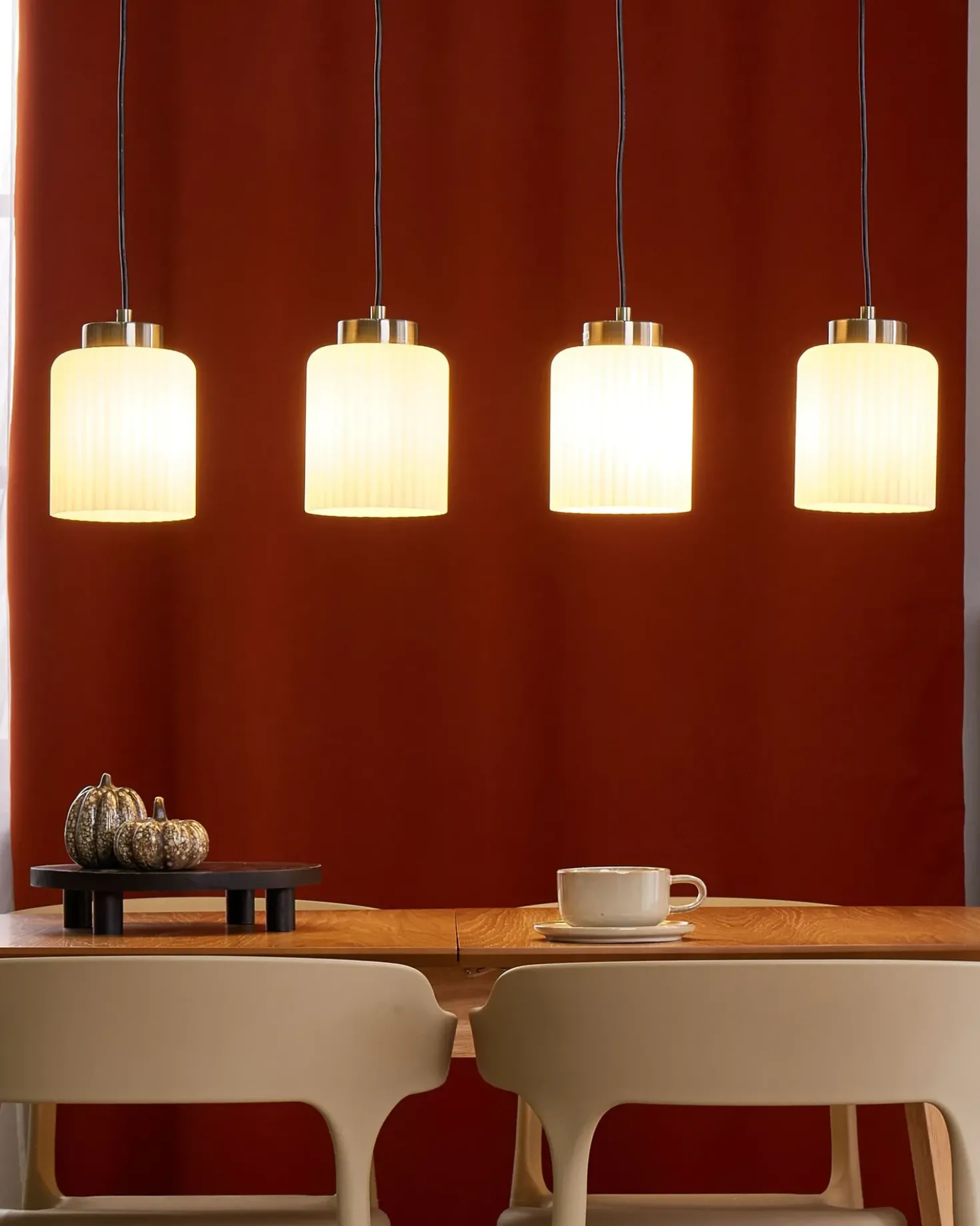 Lampadario CAUDELO Metallo Nero/Bianco