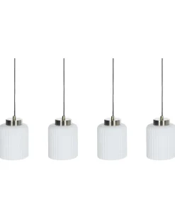 Lampadario CAUDELO Metallo Nero/Bianco