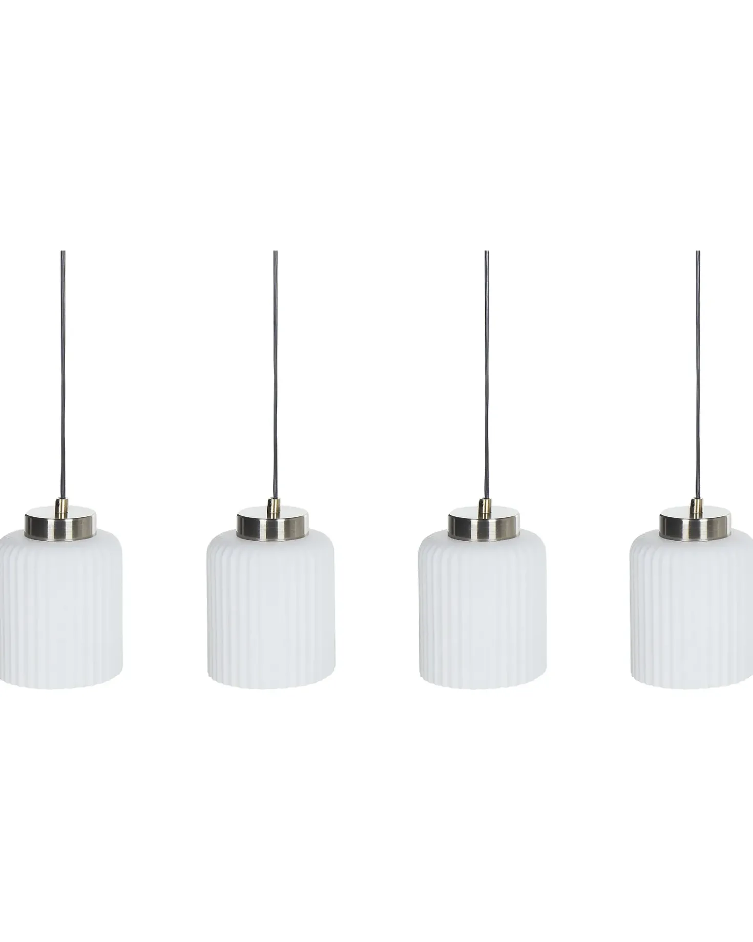 Lampadario CAUDELO Metallo Nero/Bianco
