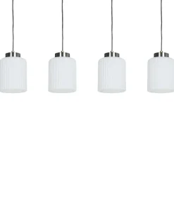 Lampadario CAUDELO Metallo Nero/Bianco