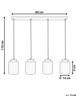 Lampadario CAUDELO Metallo Nero/Bianco