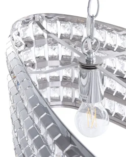 Lampadario CAVONE Cristallo Argento