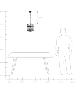 Lampadario CELON Metallo Nero