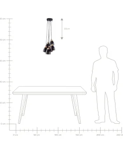 Lampadario CESTOS Metallo Nero