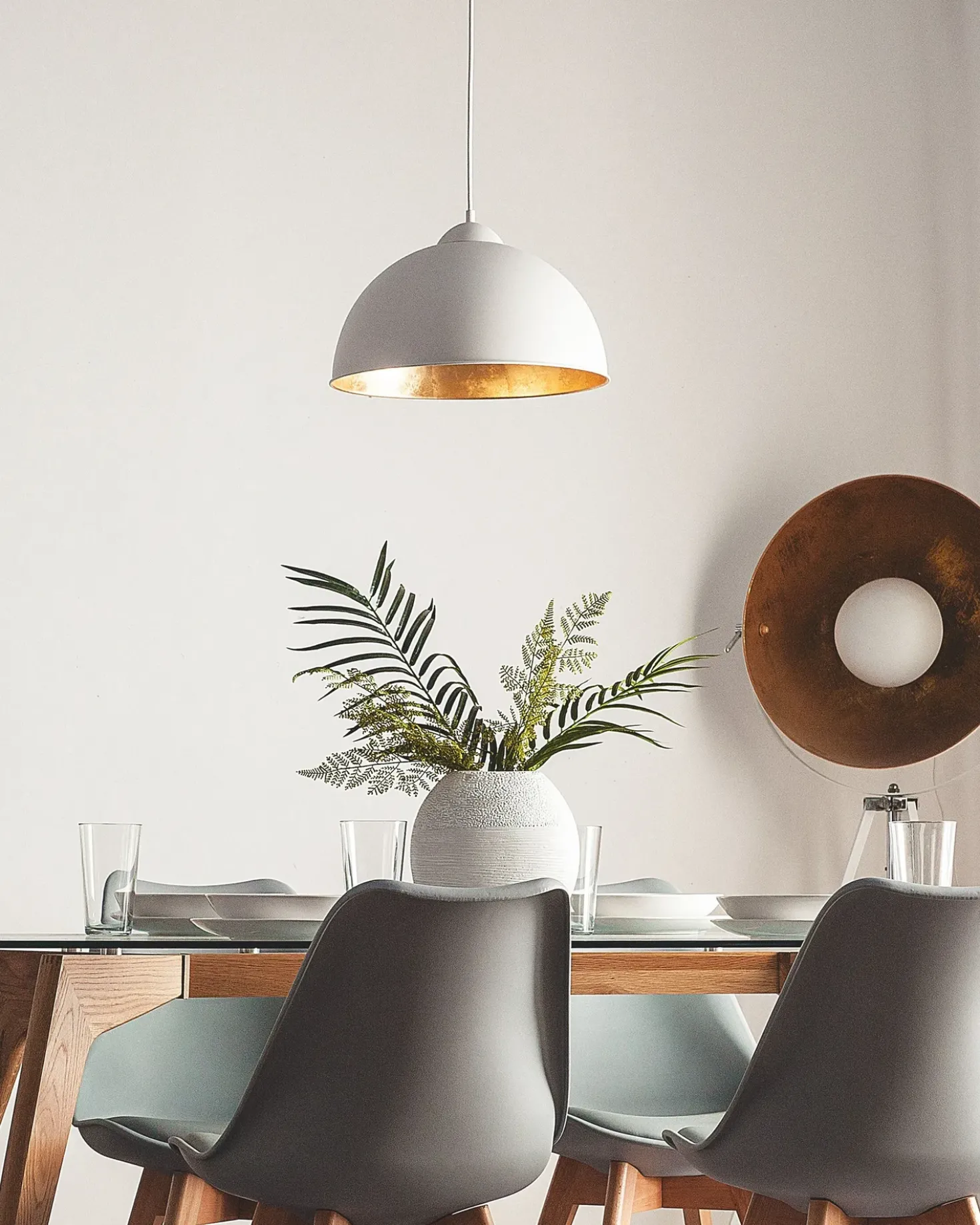 Lampadario CETINA Metallo Bianco