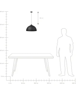 Lampadario CETINA Metallo Nero