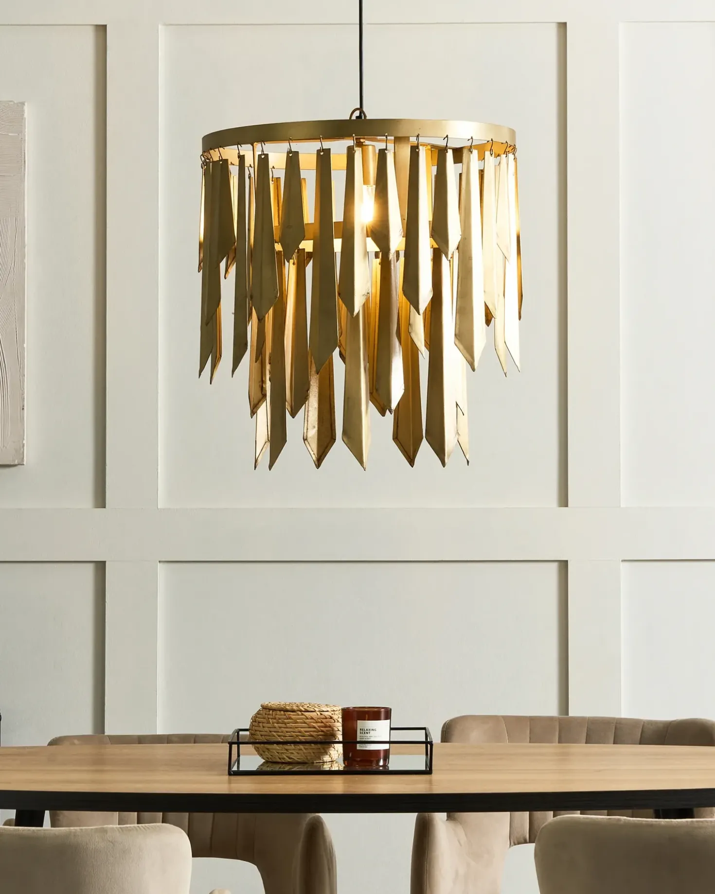 Lampadario CHAMBAL Metallo Ottone