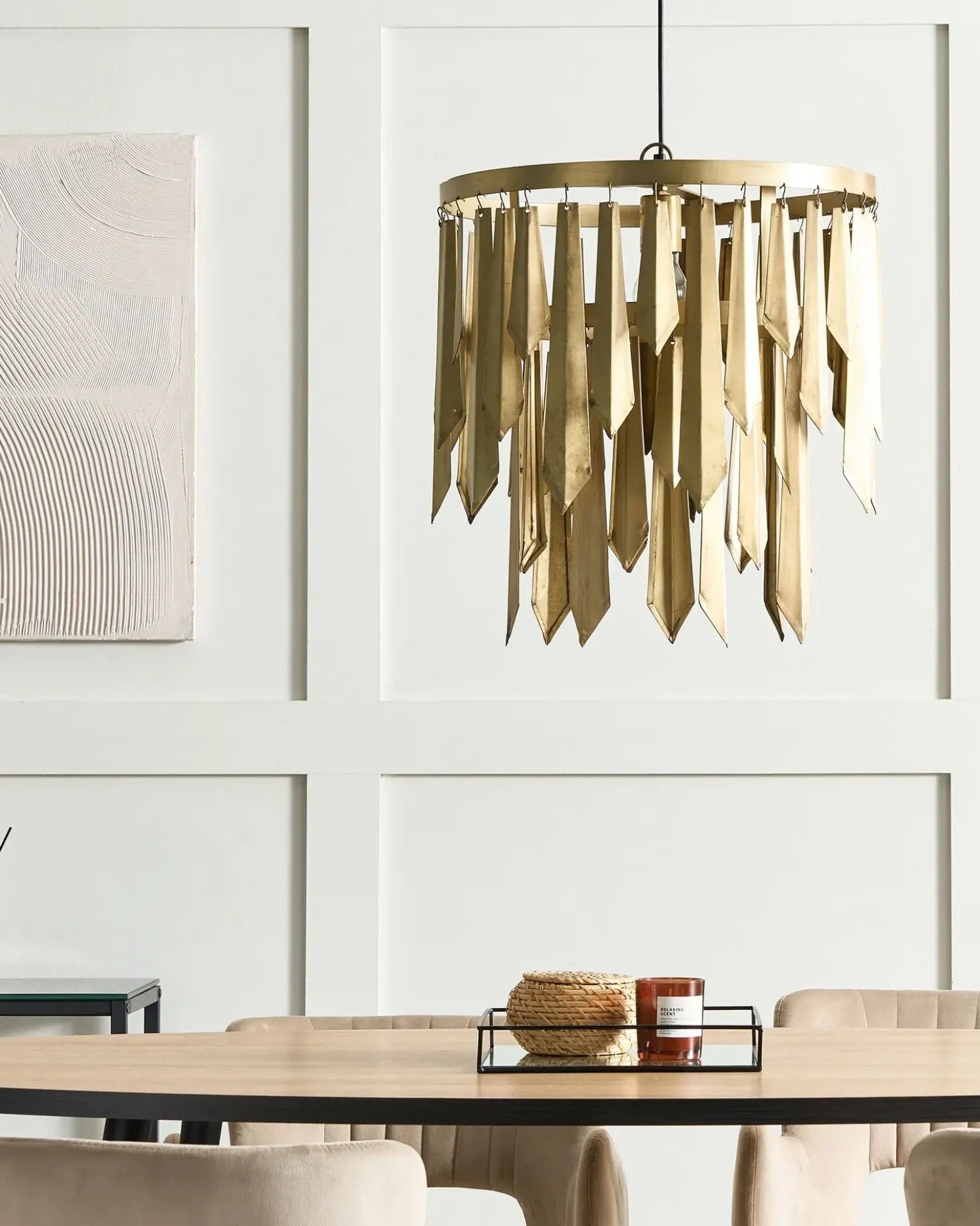 Lampadario CHAMBAL Metallo Ottone