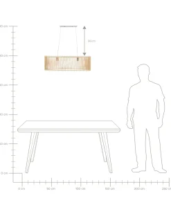 Lampadario CHARI Marrone chiaro