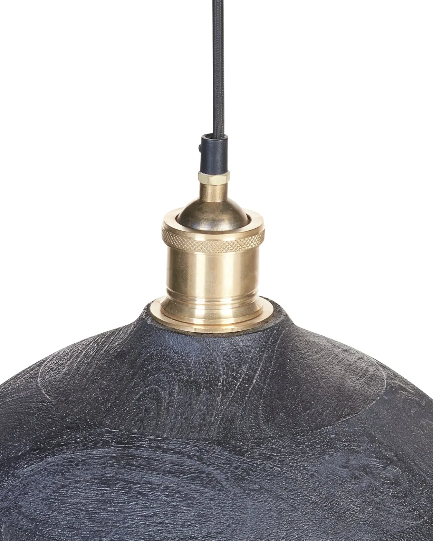 Lampadario CHEYYAR Legno di mango Nero