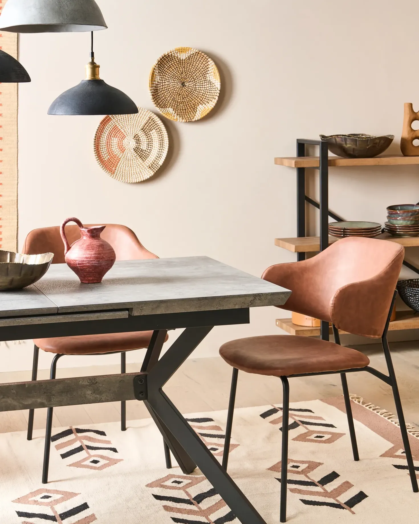 Lampadario CHEYYAR Legno di mango Nero