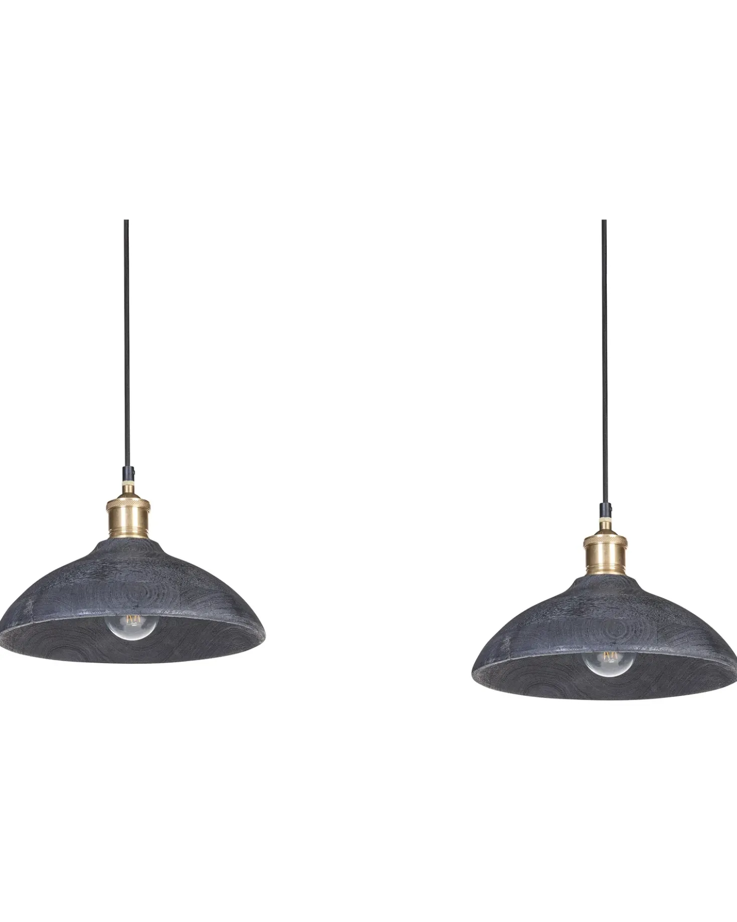 Lampadario CHEYYAR Legno di mango Nero