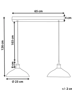 Lampadario CHEYYAR Legno di mango Nero