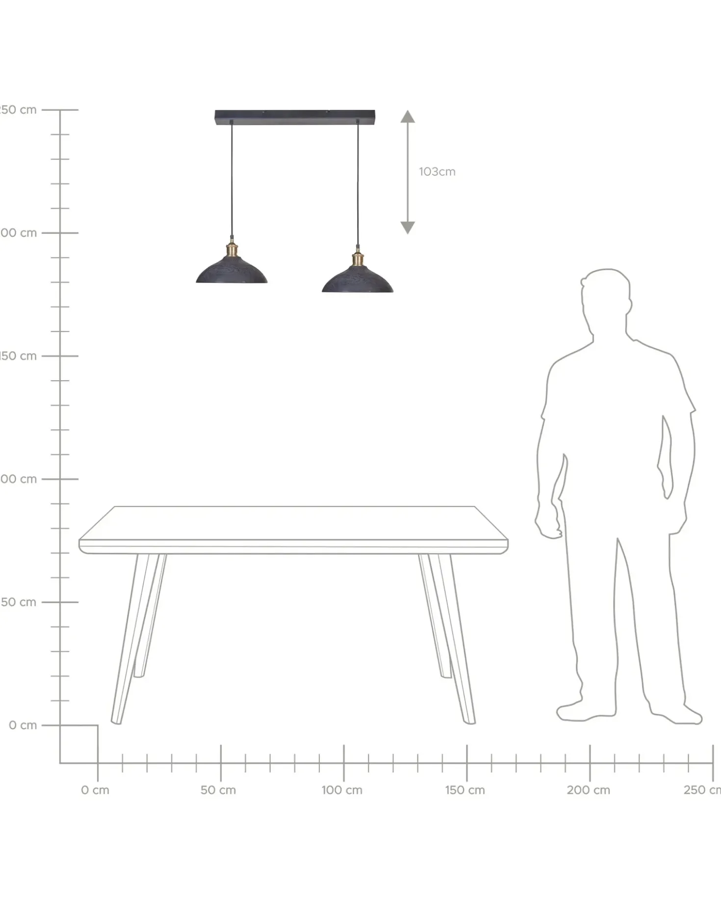 Lampadario CHEYYAR Legno di mango Nero