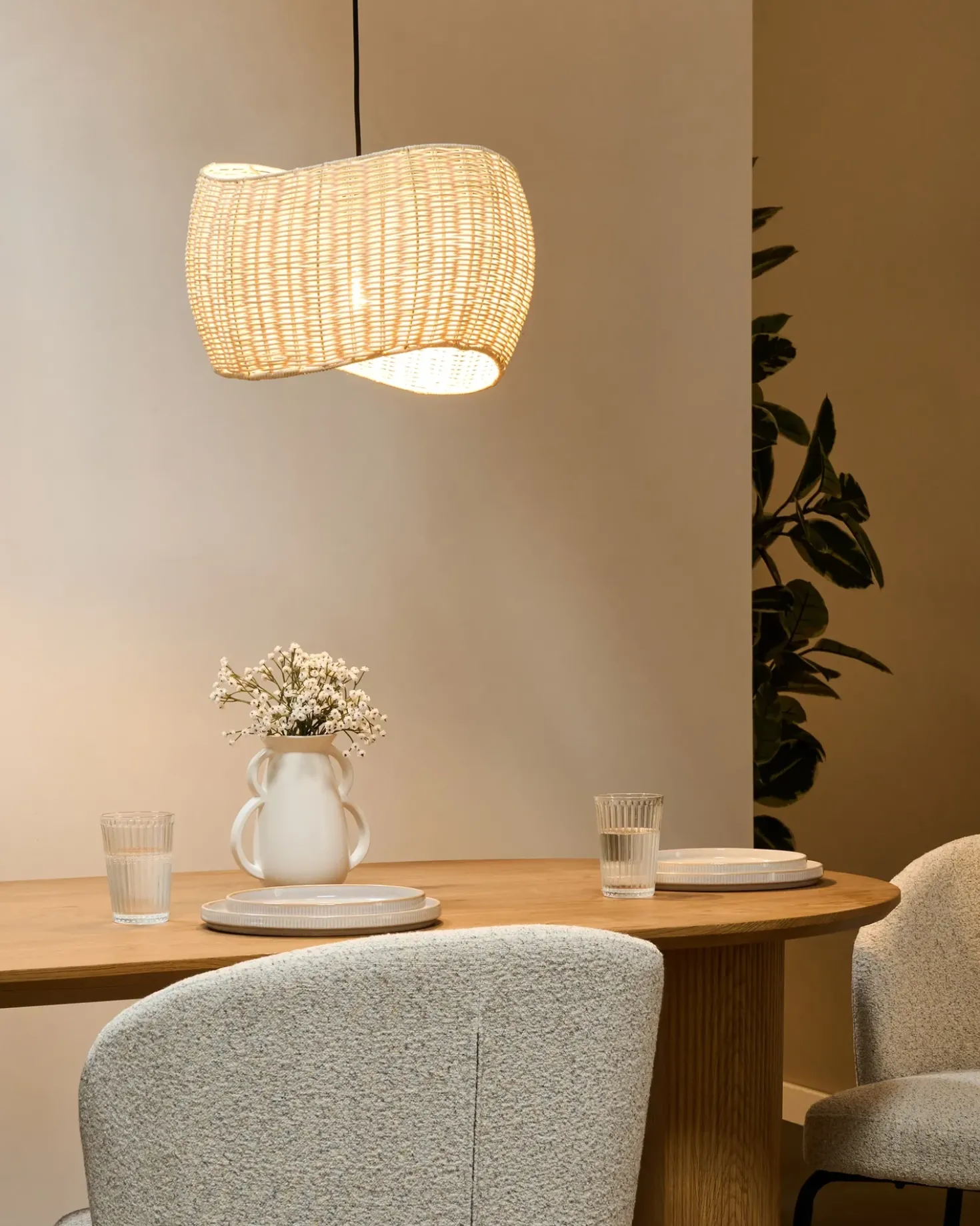 Lampadario COAMO Rattan Naturale