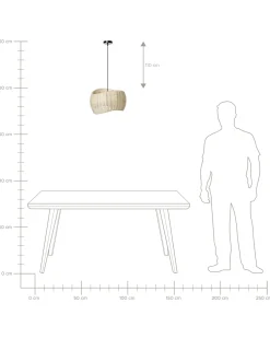 Lampadario COAMO Rattan Naturale