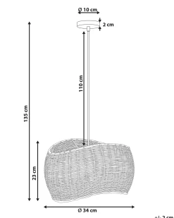 Lampadario COAMO Rattan Naturale