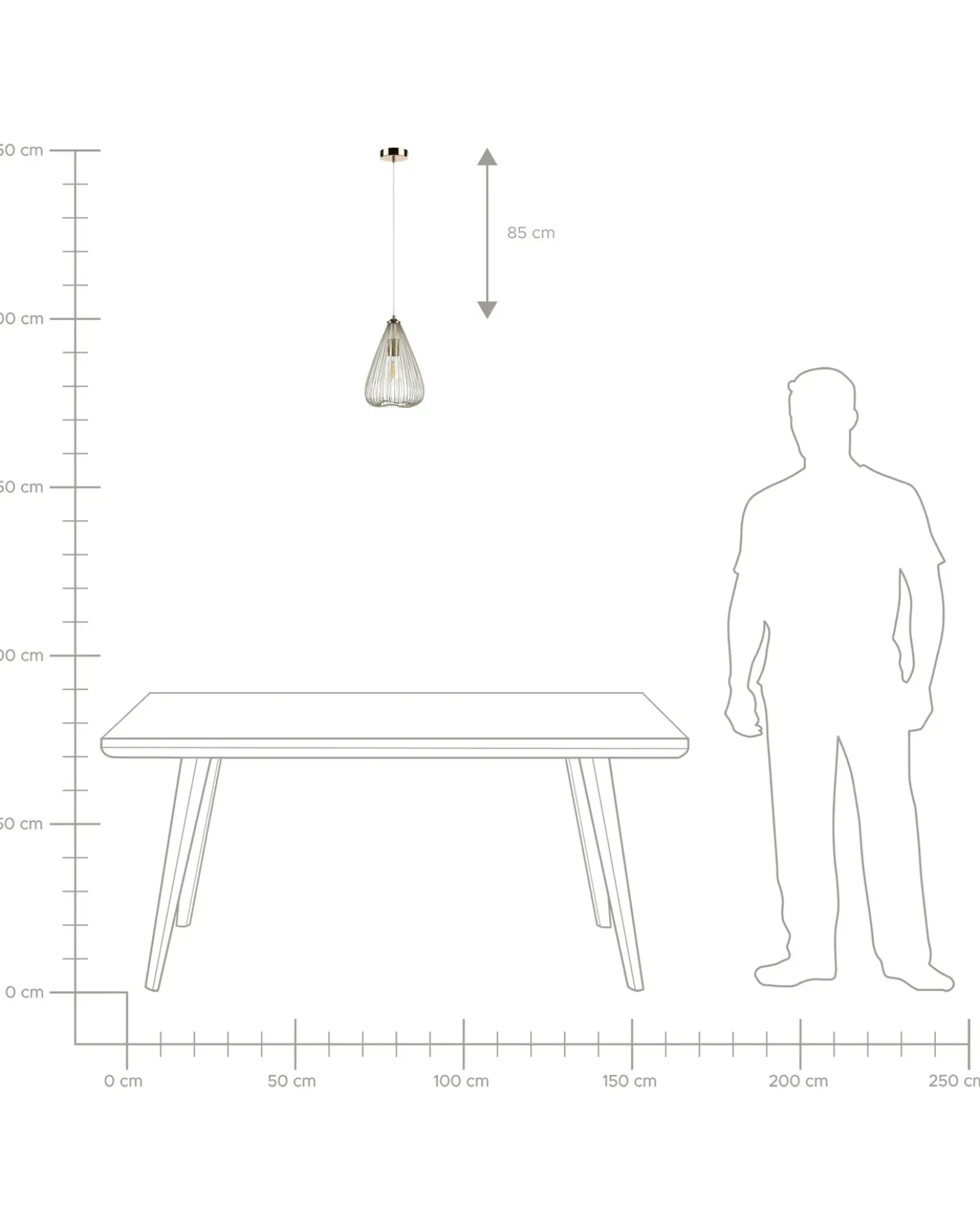 Lampadario CONCA Metallo Oro