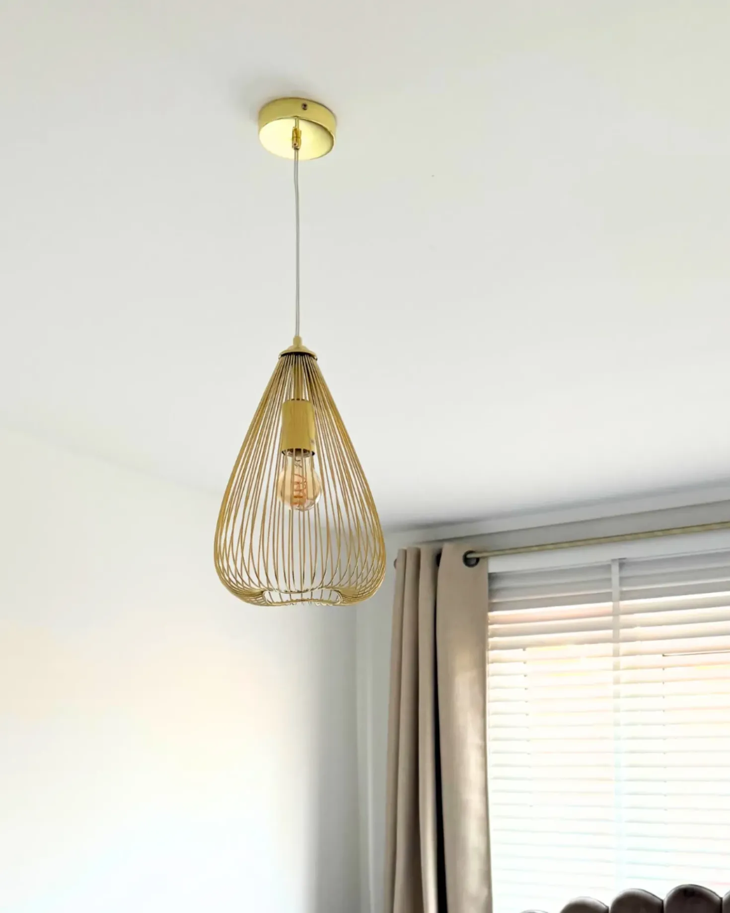 Lampadario CONCA Metallo Oro