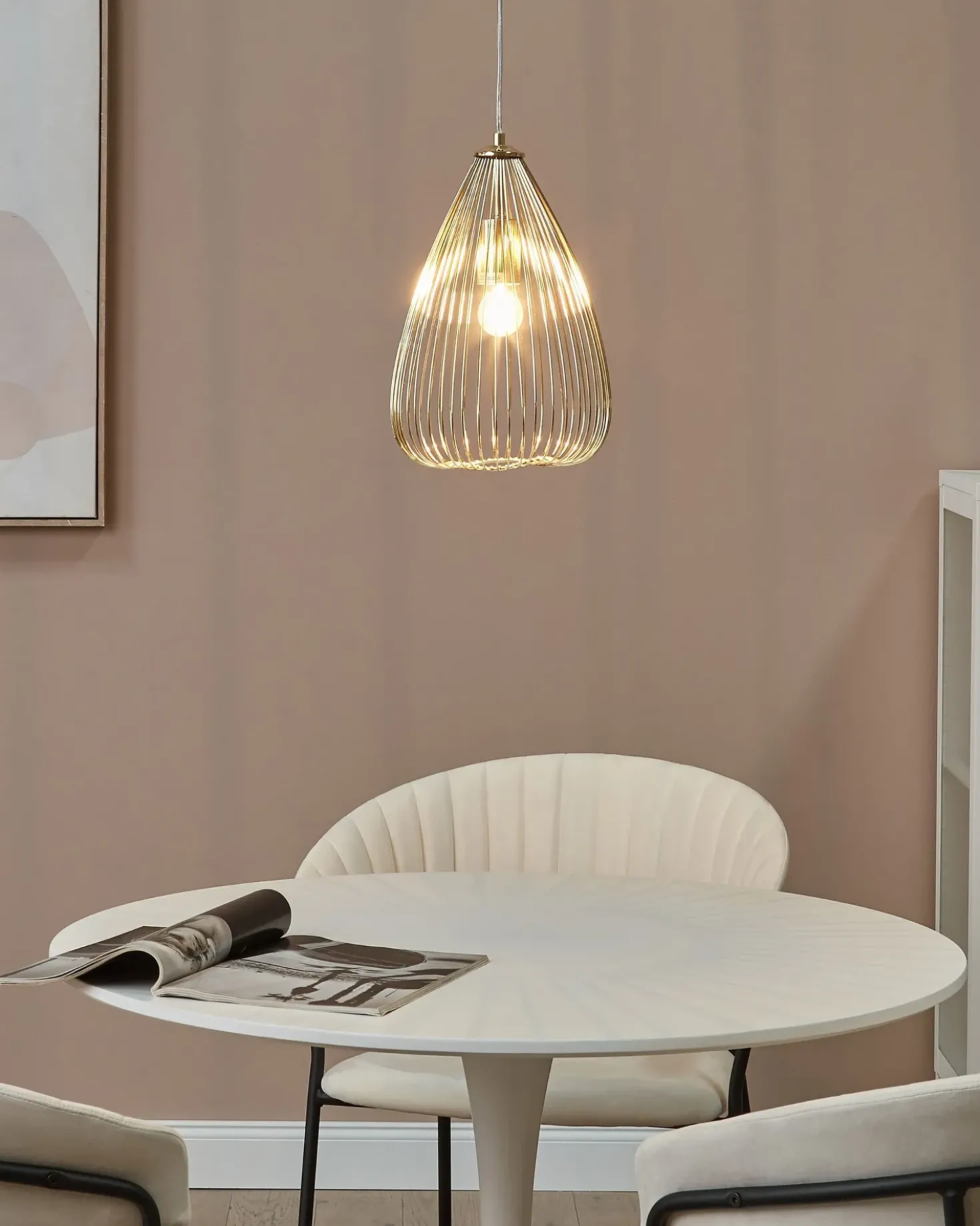 Lampadario CONCA Metallo Oro