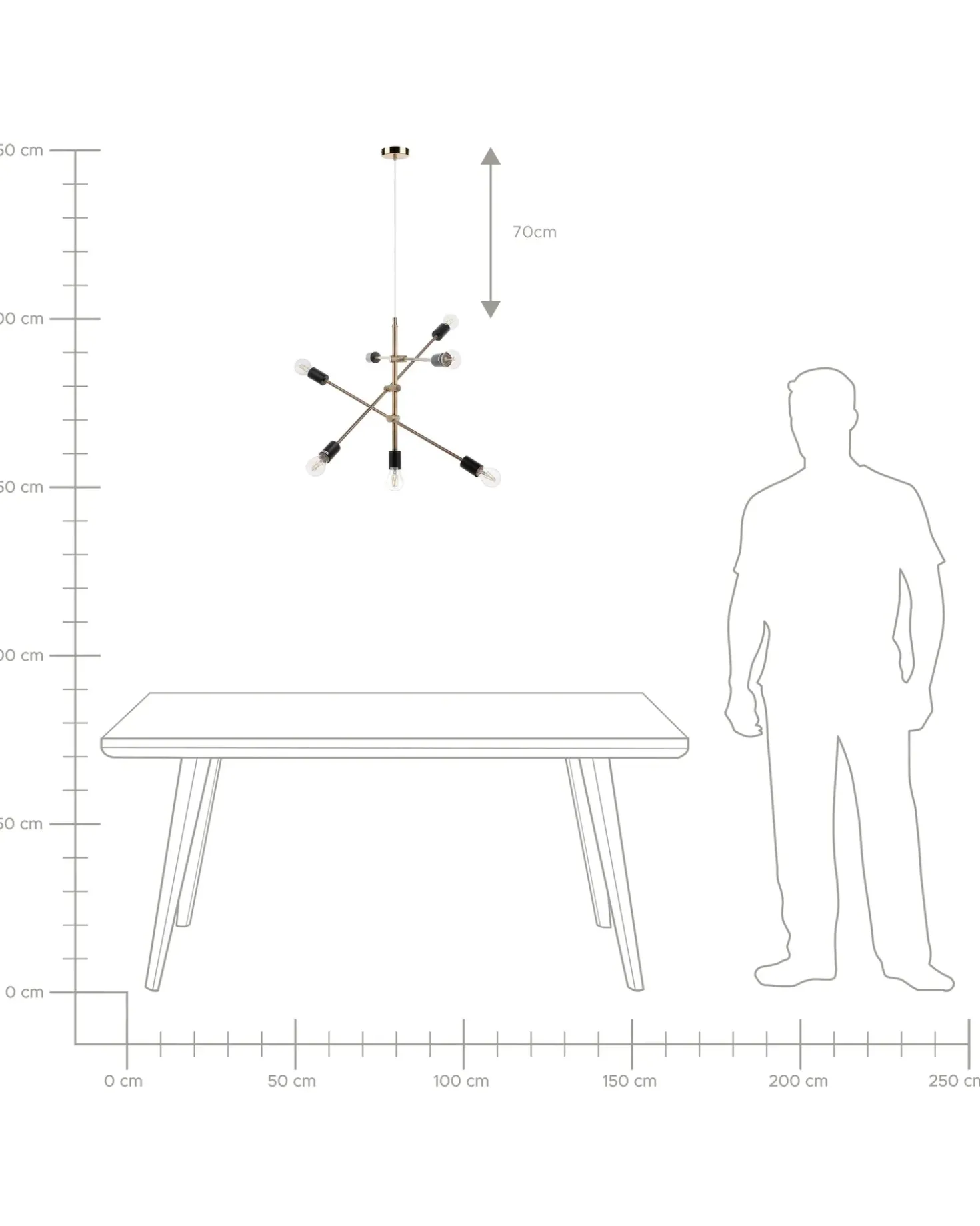 Lampadario CREMERA Metallo Ottone