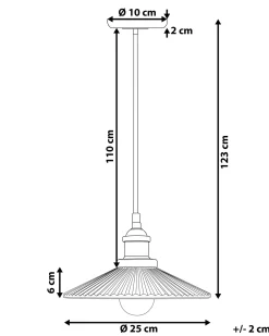 Lampadario CURONE Vetro Rame