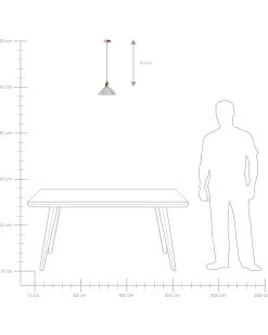 Lampadario CURONE Vetro Rame