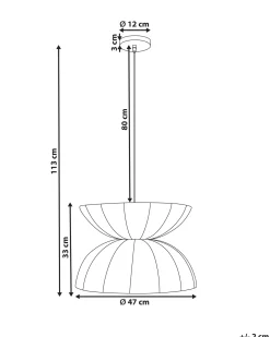 Lampadario DEBONS Finta seta Bianco