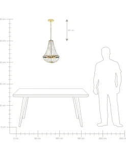 Lampadario DIAMANTE Metallo Oro