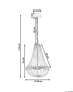 Lampadario DIAMANTE Metallo Oro