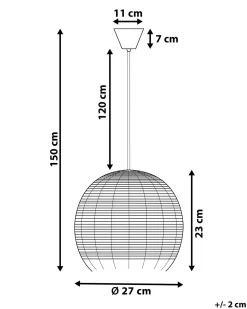 Lampadario DRINO Rattan Marrone chiaro