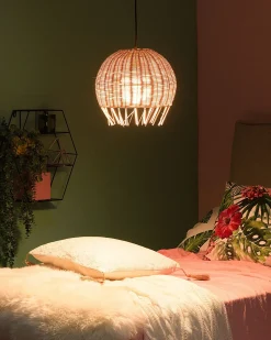 Lampadario DRINO Rattan Marrone chiaro