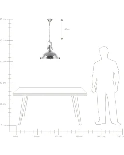 Lampadario EBRON Metallo Argento