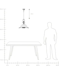 Lampadario EBRON Vetro Bianco