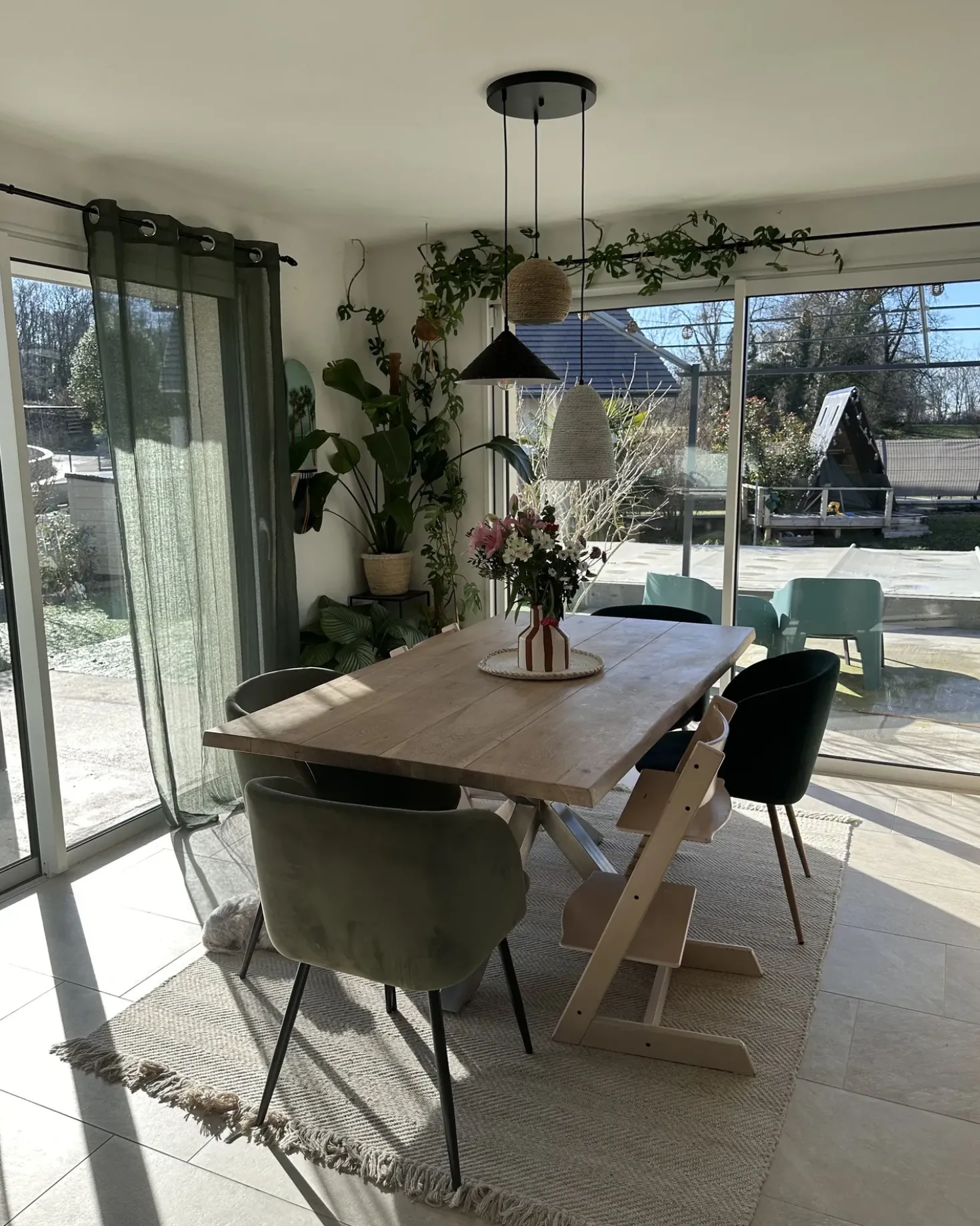 Lampadario ENDRICK Vimini Naturale Bianco Marrone