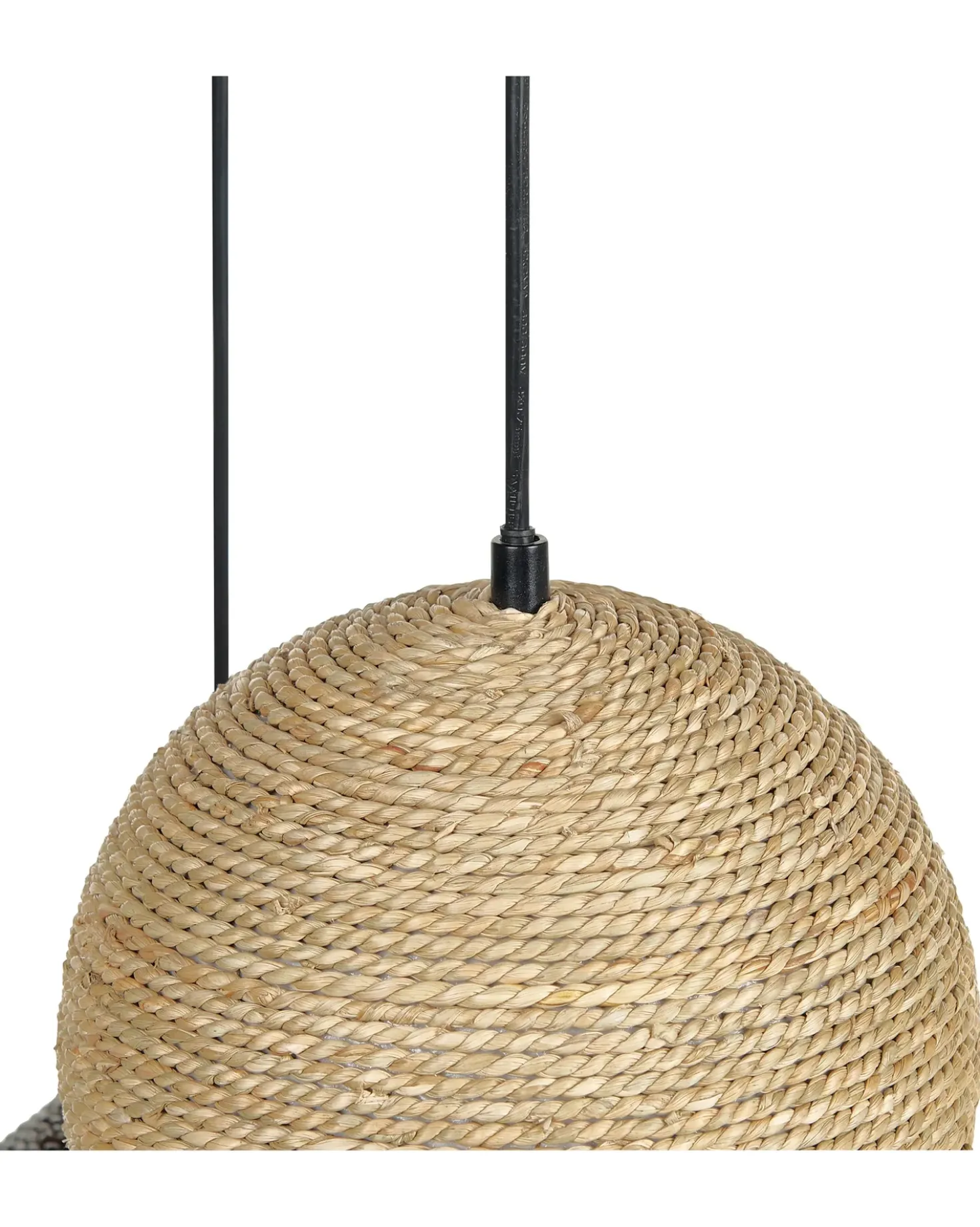 Lampadario ENDRICK Vimini Naturale Bianco Marrone