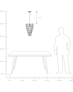 Lampadario ENTWASH Metallo Argento