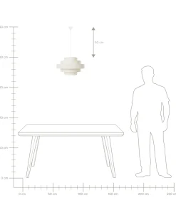 Lampadario EREBATO Lino Bianco sporco