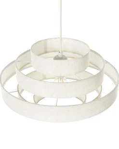 Lampadario EREBATO Lino Bianco sporco