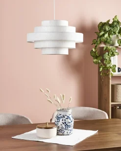 Lampadario EREBATO Lino Bianco sporco