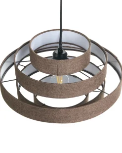 Lampadario EREBATO Lino Marrone