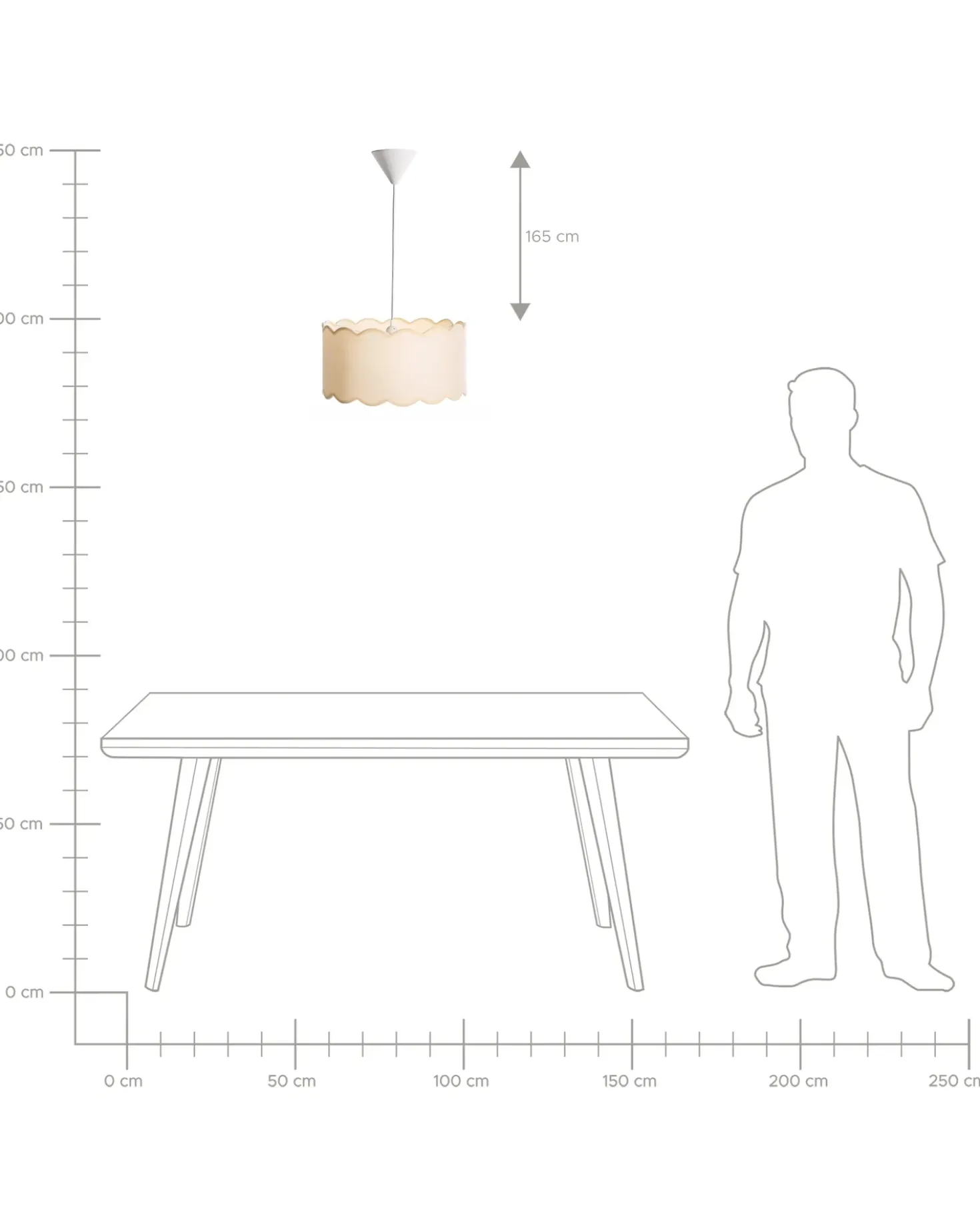 Lampadario GAIREZI Metallo Bianco/Beige