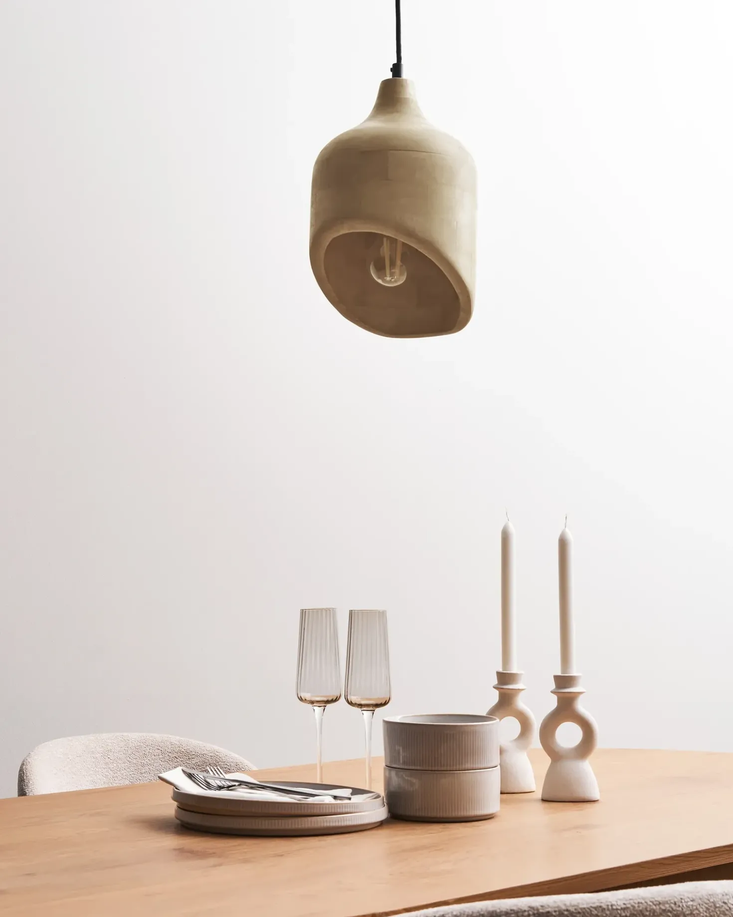 Lampadario GANDAKI Legno di mango Marrone chiaro