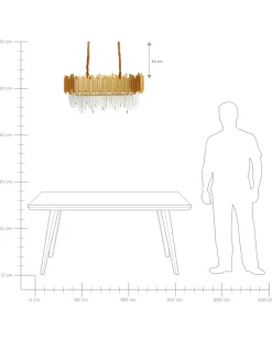 Lampadario GARCIA Metallo Oro